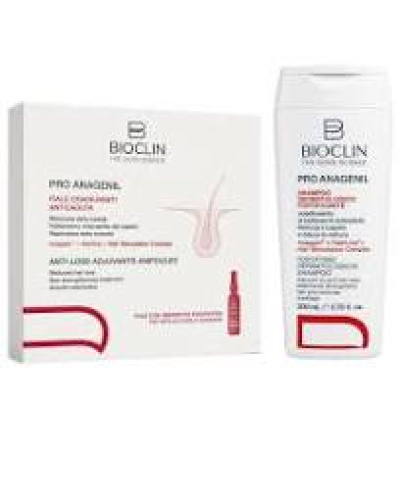 BIOCLIN PRO ANAGENIL 10 Fiale anticaduta +Shampoo forticante 1 mese di trattamento