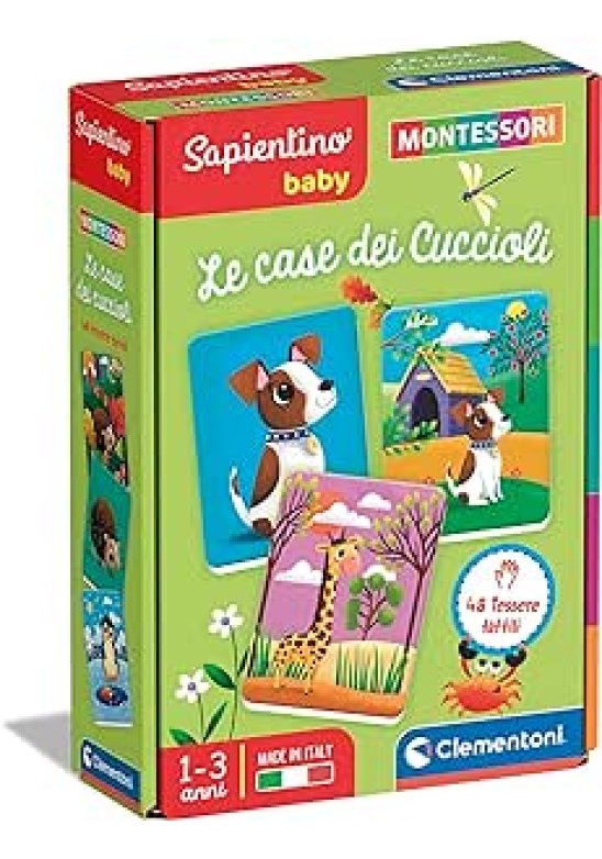 Sapientino Baby LE CASE DEI CUCCIOLI Clementoni Montessori 1-3 anni