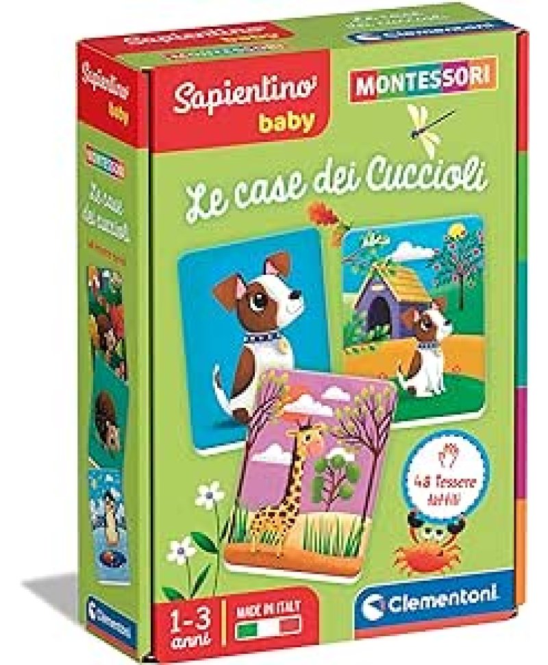 Sapientino Baby LE CASE DEI CUCCIOLI Clementoni Montessori 1-3 anni