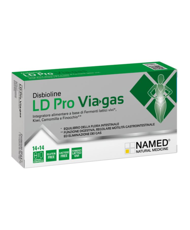 DISBIOLINE LD PRO VIAGAS 14 capsule + 14 compresse con fermenti e probiotici