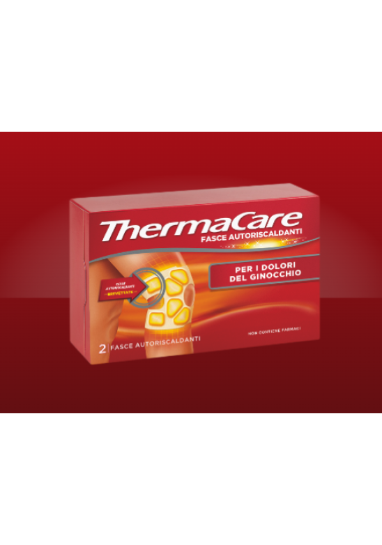 THERMACARE FASCIA AUTORISCALDANTE GINOCCHIO  CALORE TERAPEUTICO 8 ore 2 pezzi