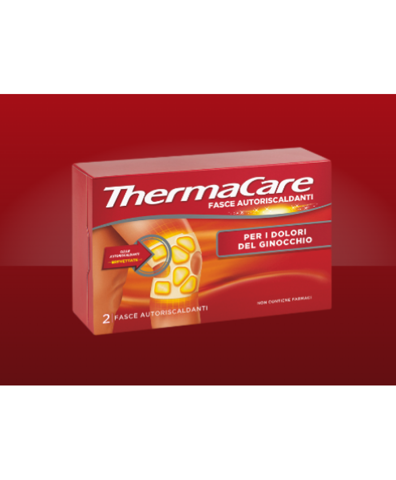 THERMACARE FASCIA AUTORISCALDANTE GINOCCHIO  CALORE TERAPEUTICO 8 ore 2 pezzi