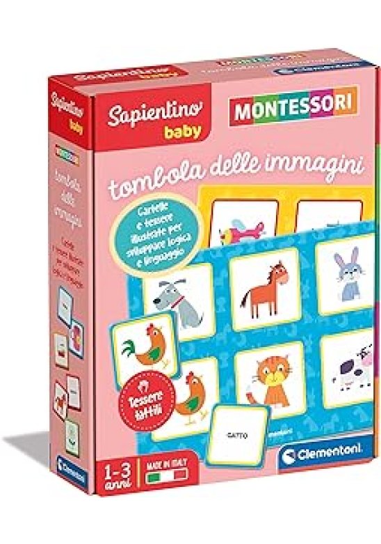 Sapientino Baby TOMBOLA PER IMMAGINI Clementoni Montessori 1-3 anni