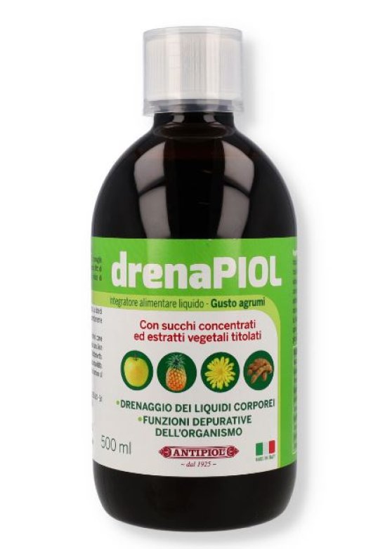 DRENAPIOL 500ML per il drenaggio dei liquidi corporei e per la depurazione dell'organismo