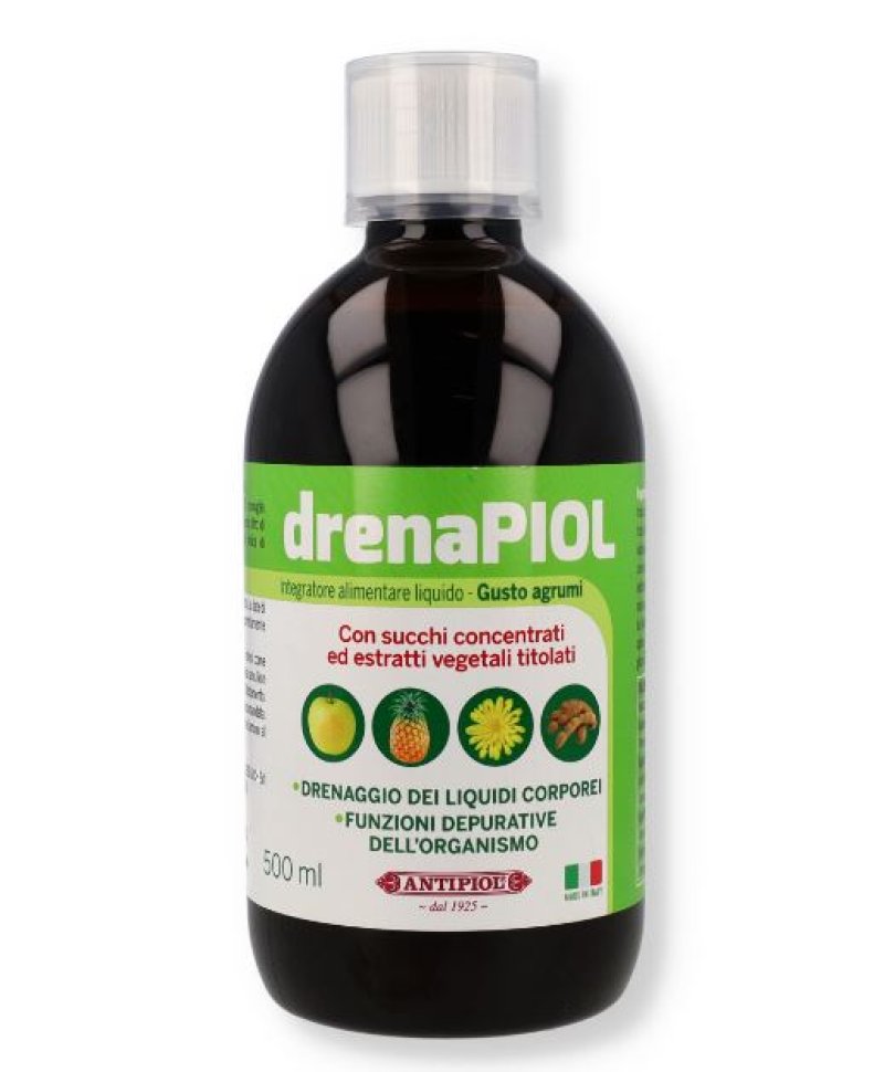 DRENAPIOL 500ML per il drenaggio dei liquidi corporei e per la depurazione dell'organismo