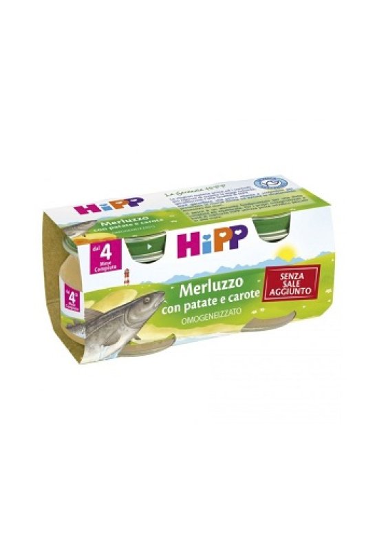 HIPP OMOG MERLUZ/CAR/PAT 2X80G