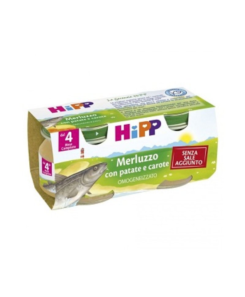 HIPP OMOG MERLUZ/CAR/PAT 2X80G