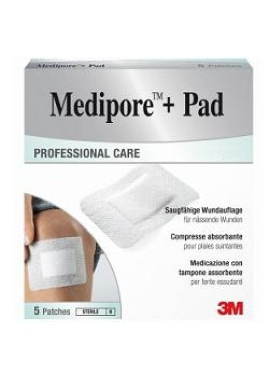 MEDIPORE+PAD MED 5X7,2CM 5PZ