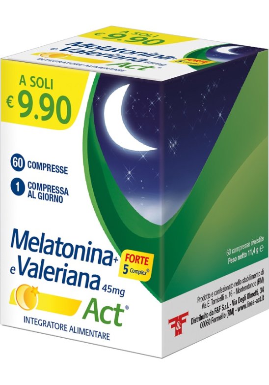 MELATONINA ACT 1MG+VAL+5C60 Compresse