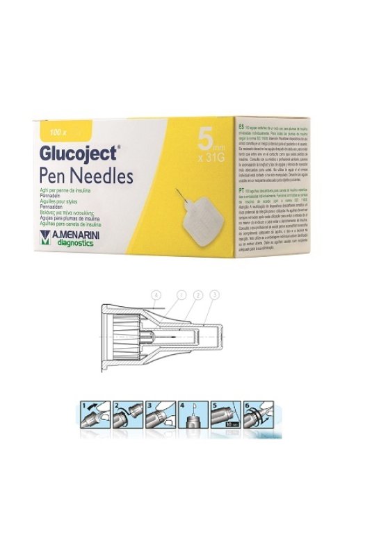 GLUCOJECT PEN NEEDLES 5MM G31