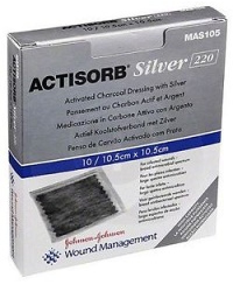 ACTISORB SILV 220 10,5X10,5 3P