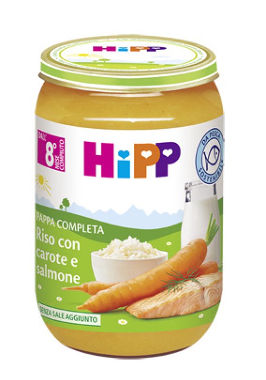 HIPP RISO CAROTE/SALM 220G BIO