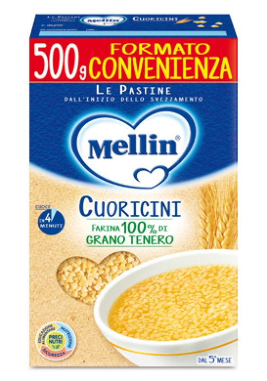 MELLIN PASTA CUORICINI 500G