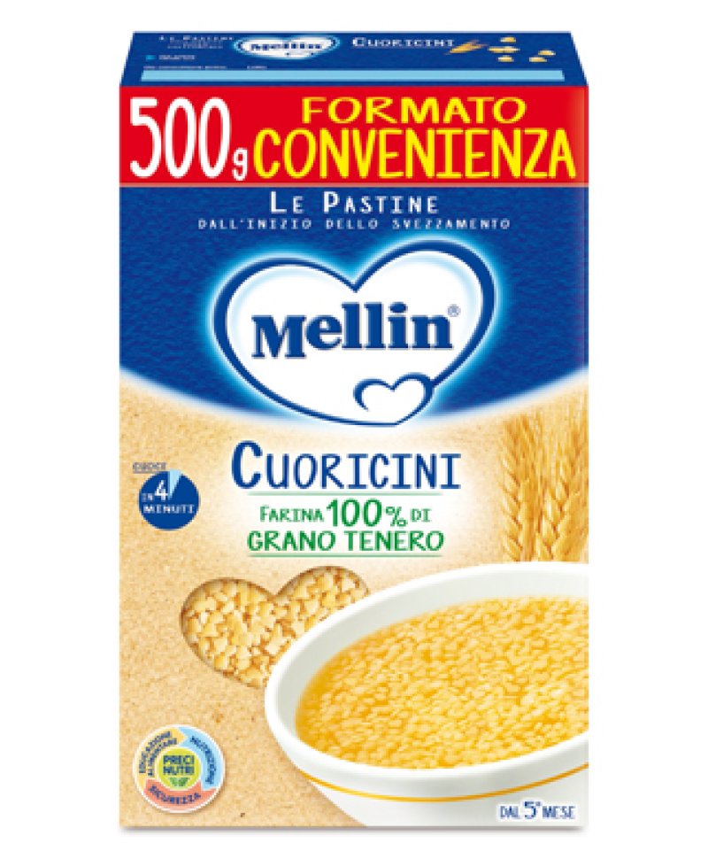 MELLIN PASTA CUORICINI 500G