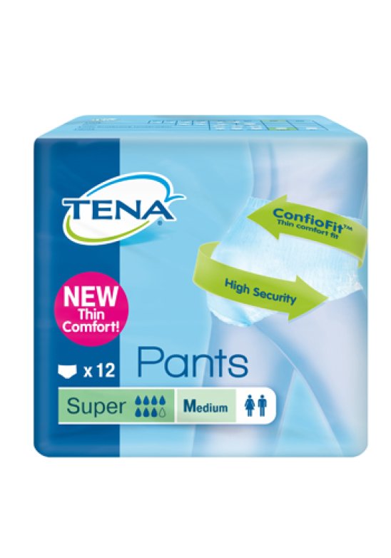 TENA PANTS SUPER M NEW 12PZ