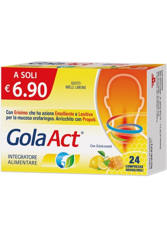 GOLA ACT MIELE LIMONE 24 Compresse F