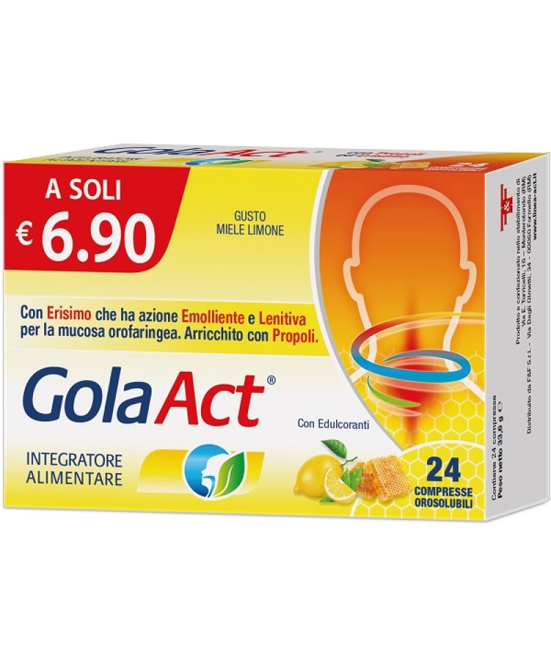 GOLA ACT MIELE LIMONE 24 Compresse F