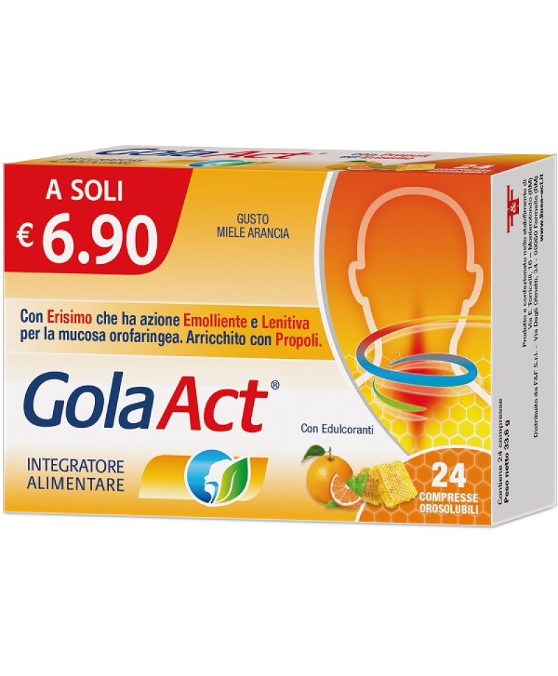 GOLA ACT MIELE ARANCIA 24 Compresse F