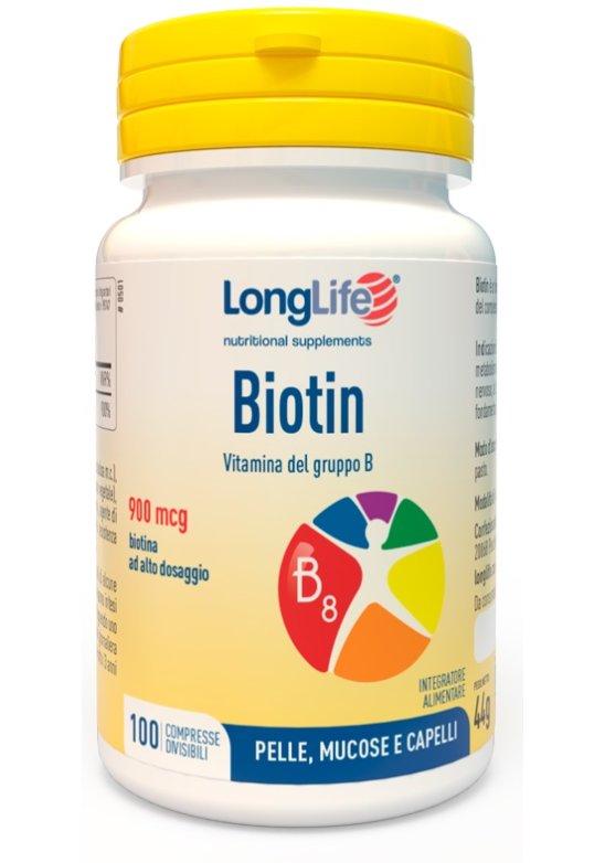 LONGLIFE BIOTIN 900MCG 100 Compresse