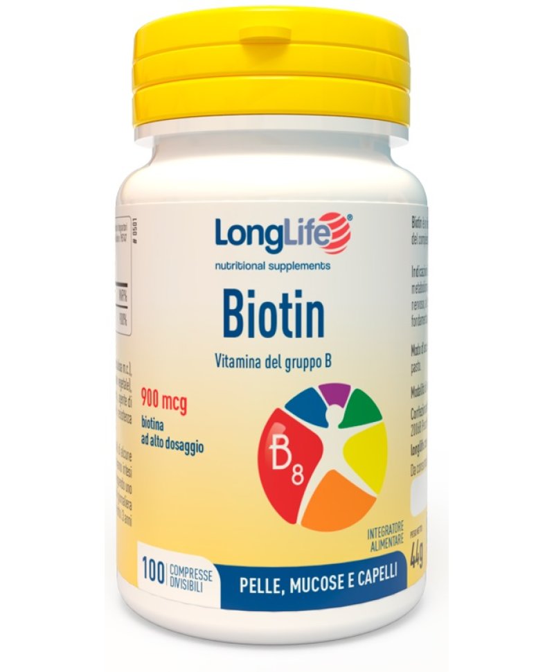 LONGLIFE BIOTIN 900MCG 100 Compresse