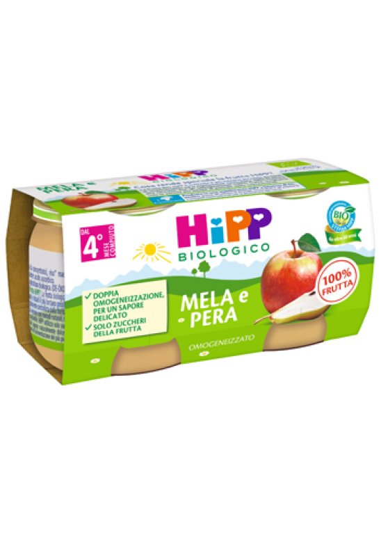 HIPP OMOG MELA/PERA 2X80G