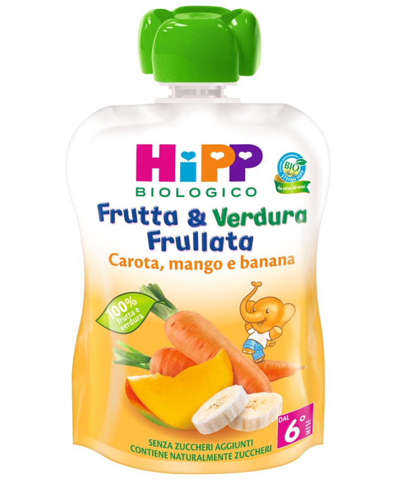 HIPP BIO FRUT&VER CAR/MA/BA90G