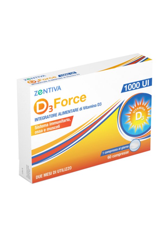 D3 FORCE ZENTIVA 1000UI 60CPR