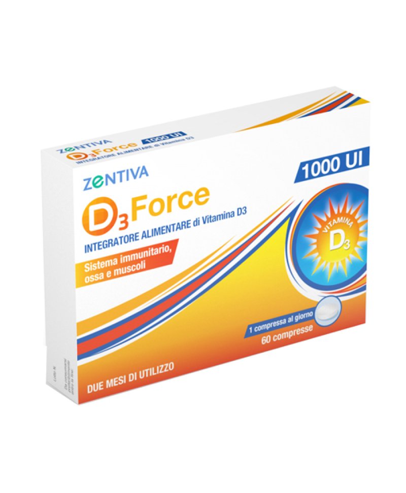 D3 FORCE ZENTIVA 1000UI 60CPR