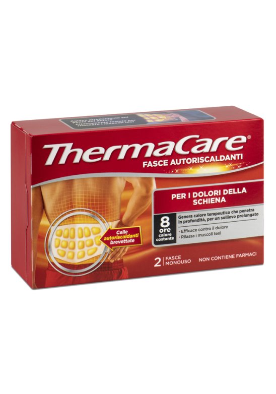 THERMACARE FASCIA AUTORISCALDANTE SCHIENA calore terapeutico 2 PEZZI