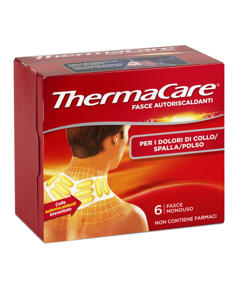 THERMACARE Fascia autoriscaldante calore terapeutico COLLO - SPALLA - POLSO 6 PEZZI