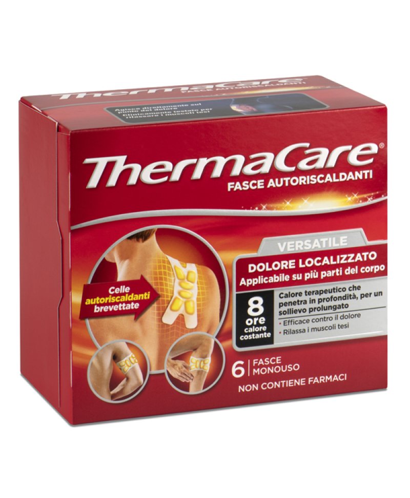 THERMACARE FASCIA AUTORISCALDANTE VERSATILE calore terapeutico 6 pezzi