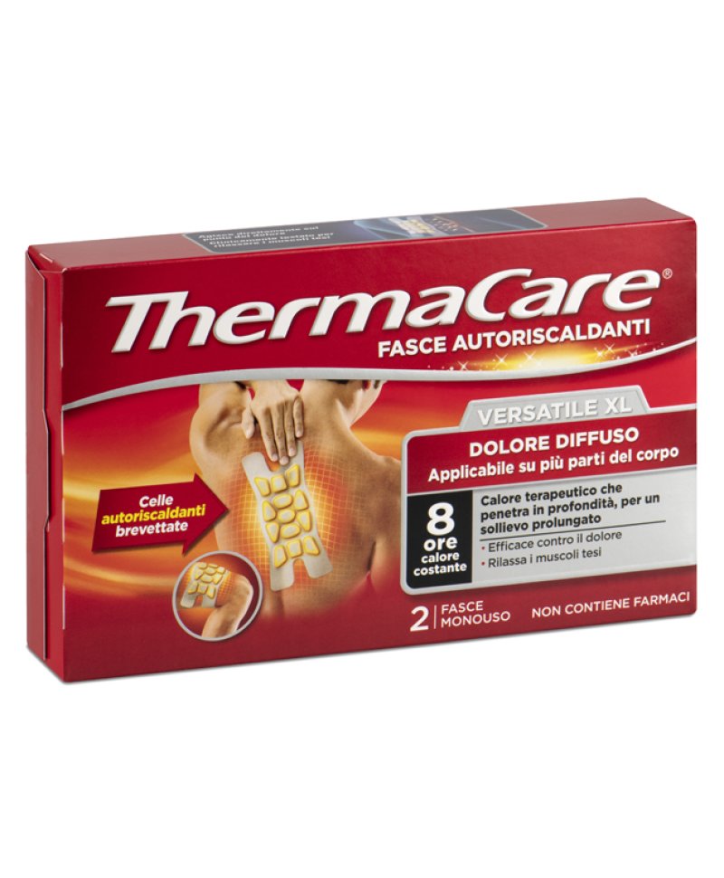 THERMACARE FASCIA AUTORISCALDANTE MODELLO VERSATILE MISURA XL 2 PEZZI