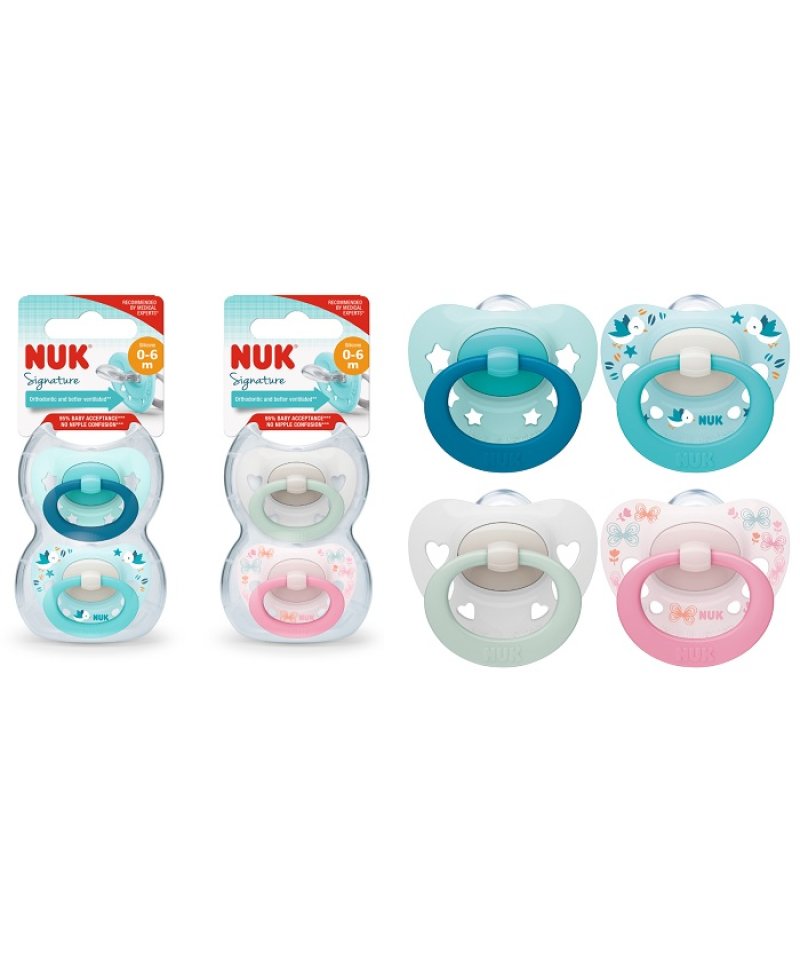 NUK SUCC SIGNATURE SIL 0-6 2PZ