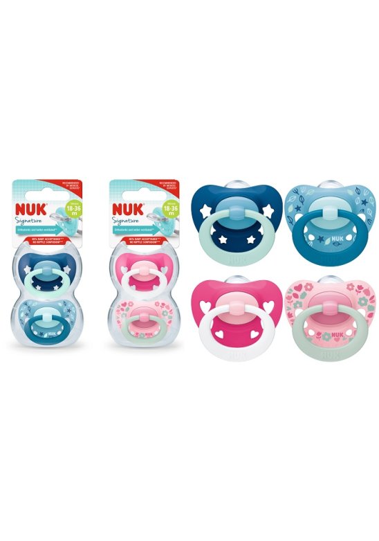 NUK SUCC SIGNATURE SIL 18-36 2P