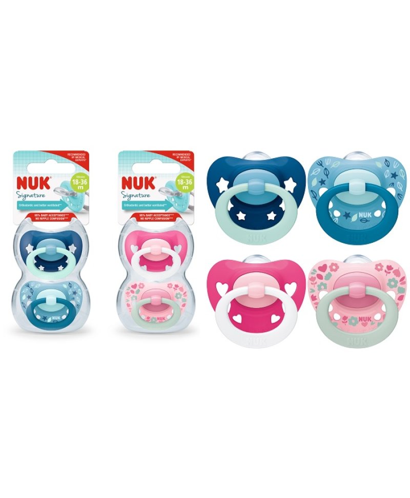 NUK SUCC SIGNATURE SIL 18-36 2P