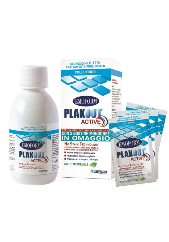 PLAKOUT ACTIVE CLOR 0,12%+3BUST