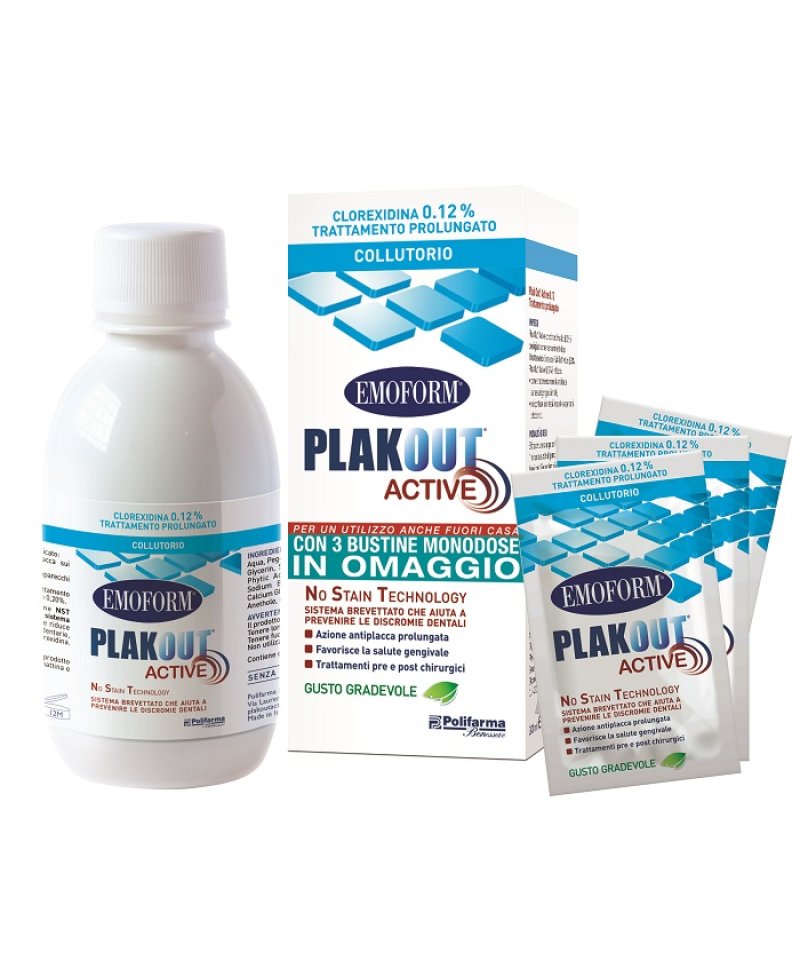 PLAKOUT ACTIVE CLOR 0,12%+3BUST