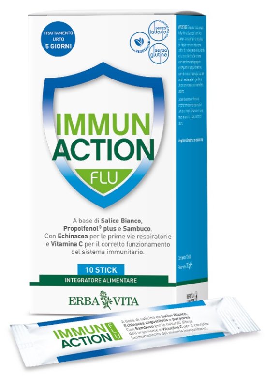 IMMUN ACTION FLU 10STICK ERBAVIT