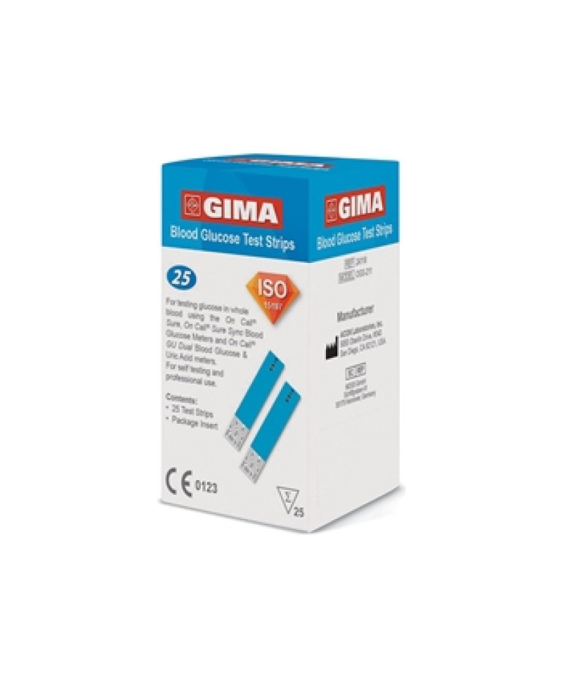 STRISCE GLICEMIA GIMA 25PZ