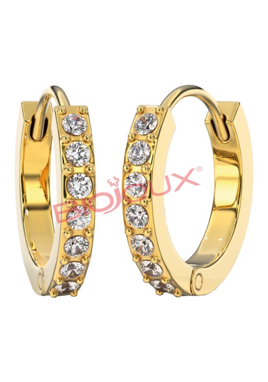 BJT991 ORECCHINI CRYSTAL HOOP