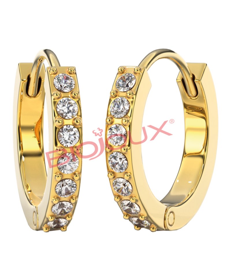 BJT991 ORECCHINI CRYSTAL HOOP