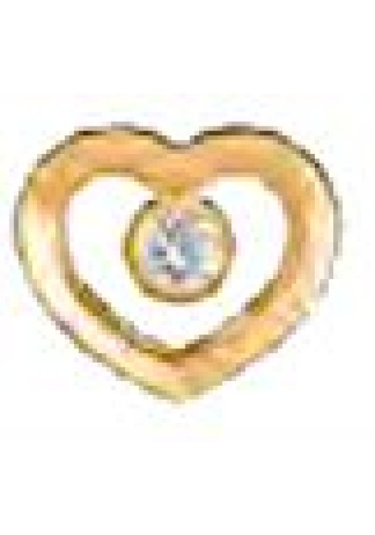 ORECCHINI HEART GOLD SOLITAIRE