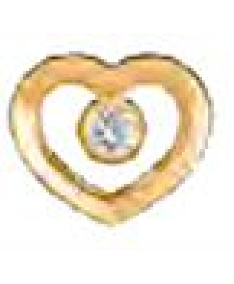 ORECCHINI HEART GOLD SOLITAIRE