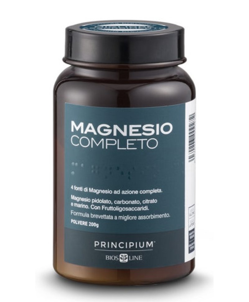 PRINCIPIUM MAGNESIO COMPLETO POLVERE BIOSLINE 200 G  da 4 fonti