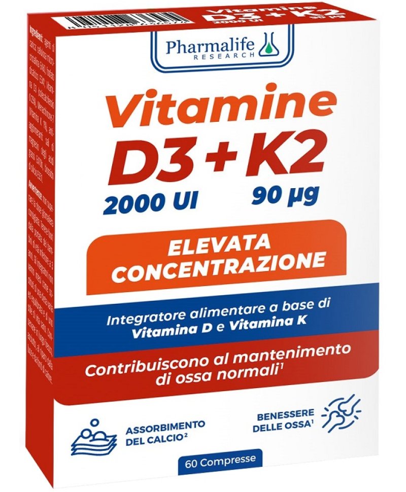 VITAMINE D3+K2 60 Compresse