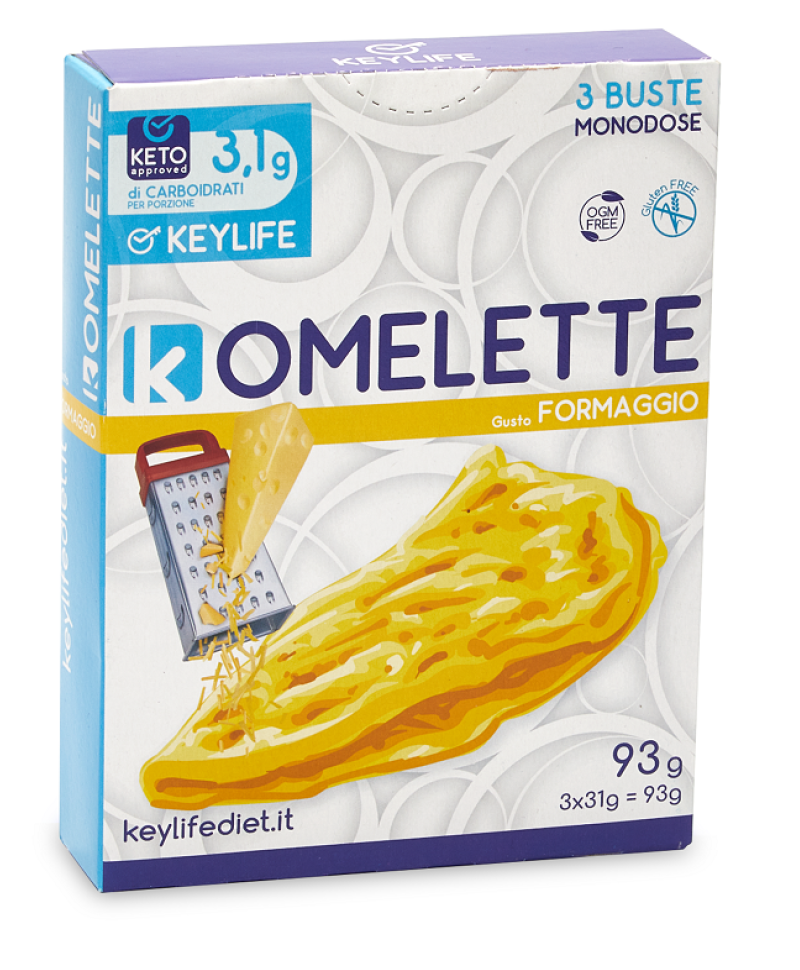 KEYLIFE KOMELETTE 3 pezzi da 31G omelette gusto formaggio