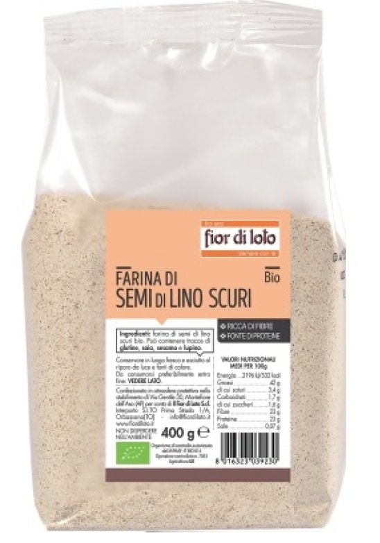 FARINA SEMI LINO SCURI BIO400G