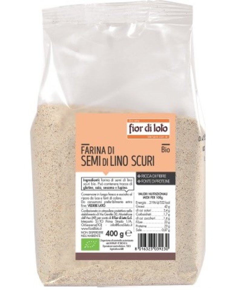 FARINA SEMI LINO SCURI BIO400G