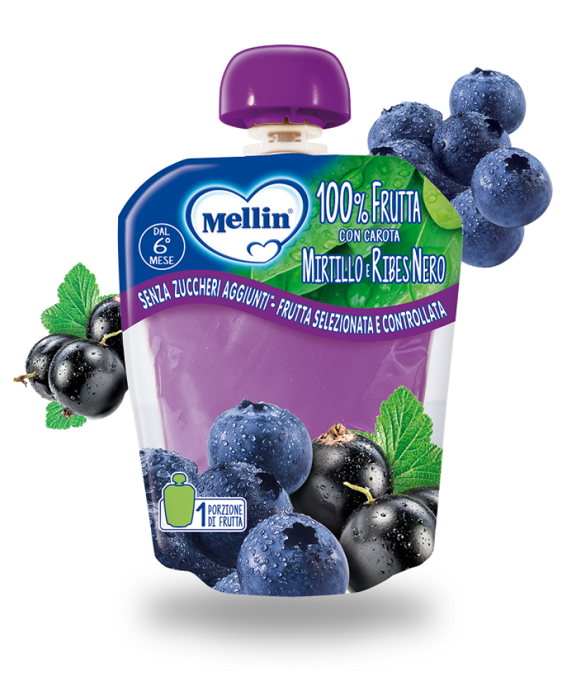 MELLIN POUCH MIRTILLO/RIBES90G