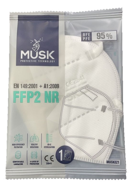 MUSK MASCHERINA FFP2 WHITE10PZ